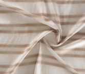 White beige stripes jacquard